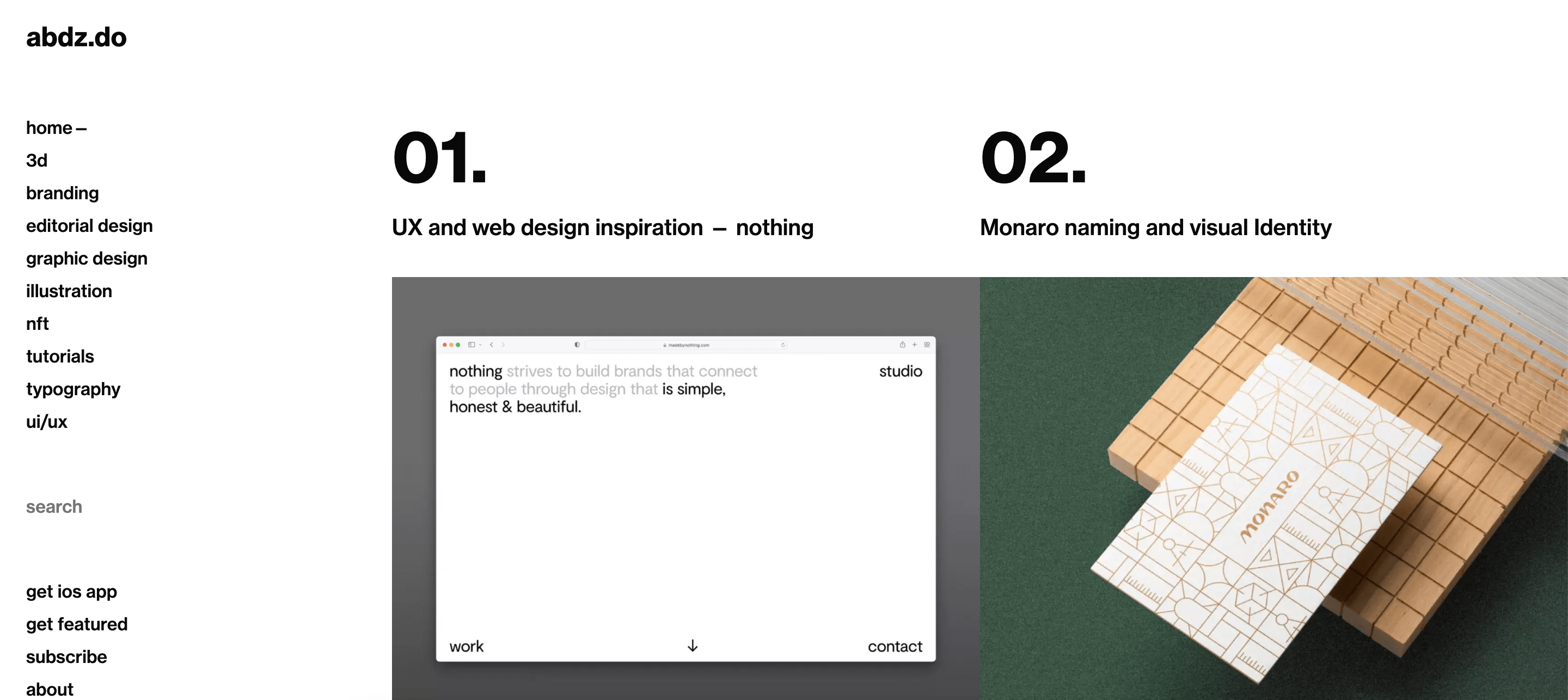 Abduzeedo - websites for design inspiration